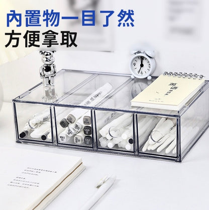 Transparent storage box storage box can be stacked with transparent drawer storage box storage box