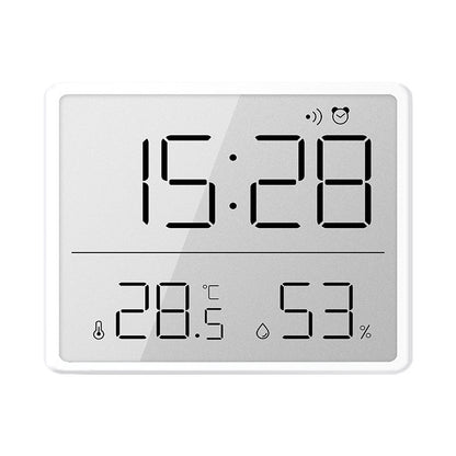 Electronic clock simple digital clock LCD small alarm clock white electronic clock