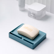 Bathroom soap box drain bathroom punch-free storage rack household soap box blue soap box tray