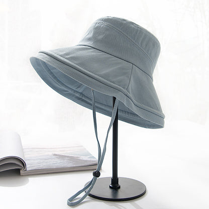 漁夫帽防紫外線電動車防風大檐遮陽帽太陽帽 帽