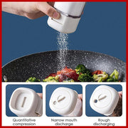 Push-type seasoning jar, press output 2g/time seasoning jar, pepper jar, push-type seasoning bottle, new glass bottle, sugar jar, controlled salt jar, seasoning box, spice jar, spicy powder jar, quantitative seasoning bottle, kitchen salt, MSG