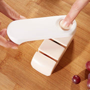 Japanese Foldable Knife Sharpener Folding Knife Sharpener Double Slot Knife Sharpener Foldable Two-stage Quick Whetstone Folding Anti-Slip Knife Sharpener Whetstone (Beige)
