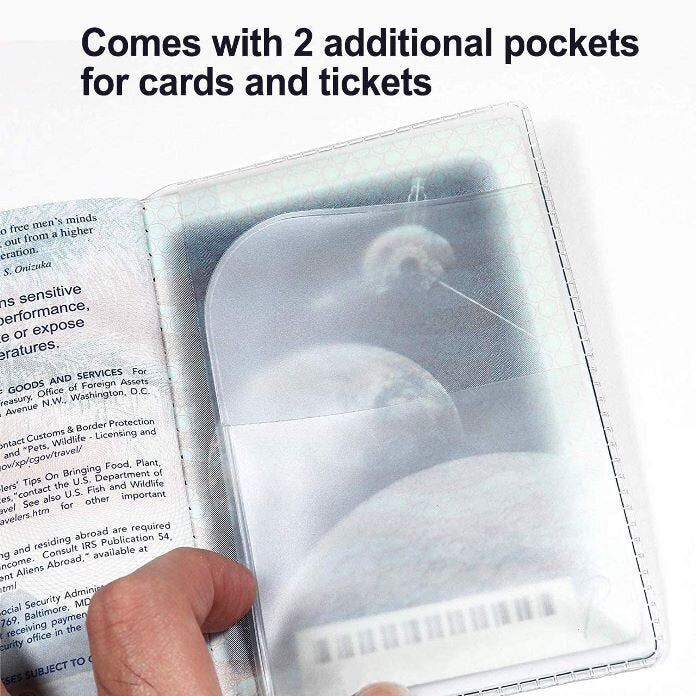 4-piece anti-fouling and moisture-proof passport protective cover with small interlayer (transparent) ID bag