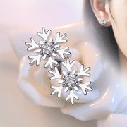 925 sterling silver snowflake hollow earrings silver plated earrings