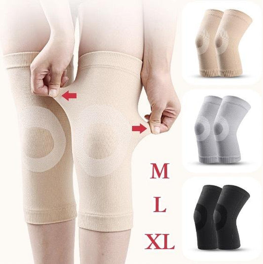 [1对装] 黑色M 超薄护膝膝盖透气无痕漆盖关节夏天空调房保暖护膝