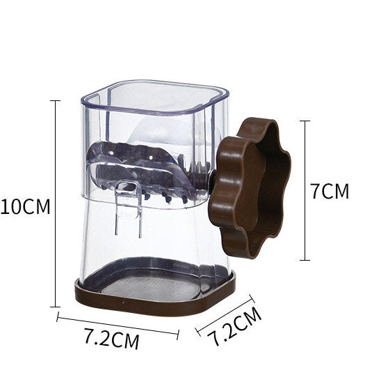 手动核桃粉碎机家用研磨器-咖啡色搅拌碗