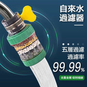 水龙头过滤器厨房滤水器微型滤水机万能接口家用厨房净水器洗脸台过滤器除氯过滤器厨房除氯磁化离子水花洒头悭水抑菌除味厨房用品(洗手盆/浴室沐浴过滤)