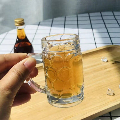 出貨迷你啤酒杯 烈酒杯 燒酒杯 派對杯 迷你杯 玻璃小酒杯 一口酒杯 一口杯 shot杯 把手啤酒杯 韓國迷你帶把燒酒杯烈酒杯 shot glass 43把杯 一口杯