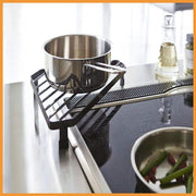 Triangular kitchen and bathroom corner shelf (black)