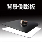 摄影背景倒影板摄影用反光板产品拍摄倒影台拍照道具（黑色/20X20CM） 摄影背景纸背景布