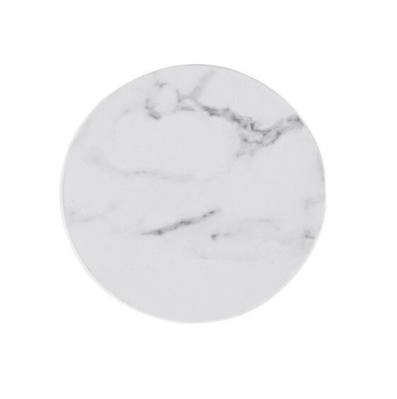 White marble coaster double-sided leather anti-scalding coffee beer tea coaster coaster