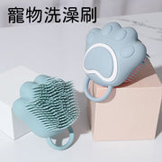 寵物洗澡刷洗澡按摩洗澡神器寵物清潔用具貓咪狗狗搓澡刷子沐浴刷-藍色