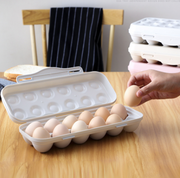 12-grid egg storage box/refrigerator egg storage/fresh storage/egg carton/egg tray household fresh-keeping egg storage box kitchen snap-on stackable plastic box with lid
