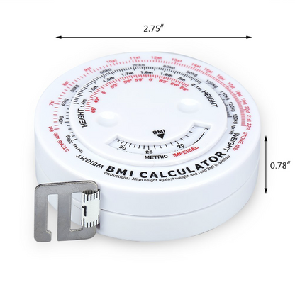 【1.5米】多功能BMI腰围尺卷尺皮尺量尺健康尺软尺量衣皮尺量度尺拉尺米尺胸围尺腰围尺臀围尺三围尺身高尺测量高度宽度长度拉尺
