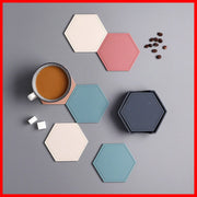 [Pack of 6] Nordic style (6 colors) silicone placemats insulation mats anti-scalding and anti-slip table mats pots and bowls coasters anti-scalding and anti-slip dish clips