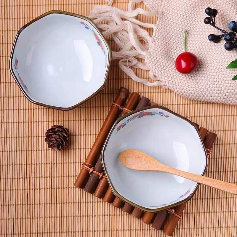 2 Japanese Ceramic Tableware Retro Imari-style Household Japanese Rice Bowls Round Bowl Soup Bowls