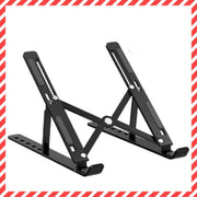 Black aluminum alloy foldable multi-angle laptop/iPad stand aluminum alloy adjustable ergonomic computer elevation stand at any angle