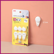 Japan KM Simple Small Hook, Wall-Mounted Hook, Strong and Stable (Pack of 3), Maximum 3kg Load