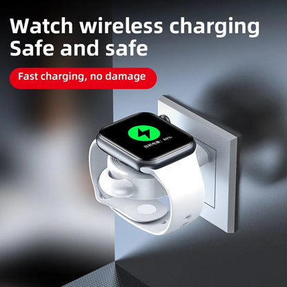 White suitable for Apple watch magnetic iWatch watch charging USB portable magnetic watch wireless charger mini portable Apple Watch portable charging