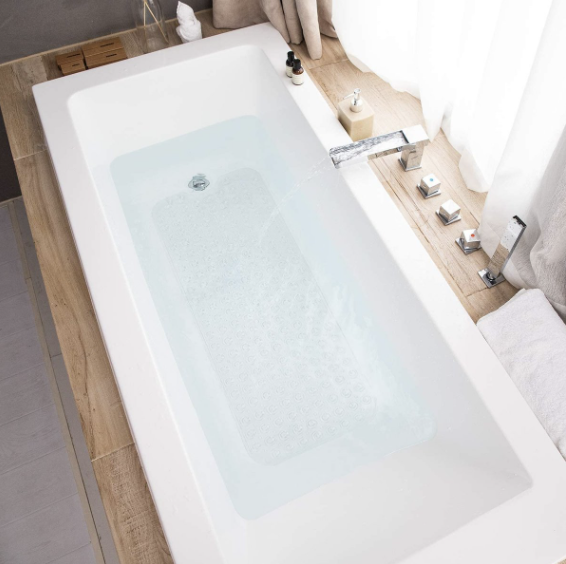 Bathroom anti-slip mat, high-end anti-slip bathroom mat 40*100cm, pebble-shaped bathtub anti-slip mat, 200 suction cups, the bathtub anti-slip mat can be cleaned by washing machine