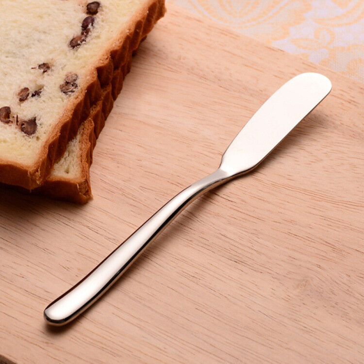 月光黃油刀不銹鋼 抹果醬刀塗抹刀牛油刀奶酪刀西餐刀面包甜品刀 餐刀