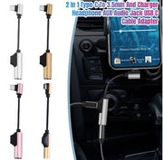 [Silver] type-c mobile phone adapter cable two-in-one audio cable 3.5mm headphone call adapter