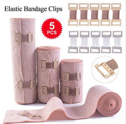 [Pack of 5] White elastic bandage buckle, special buckle for bandage fixation, buckle for bandage fixation, elastic buckle, bandage clip, bandage hook