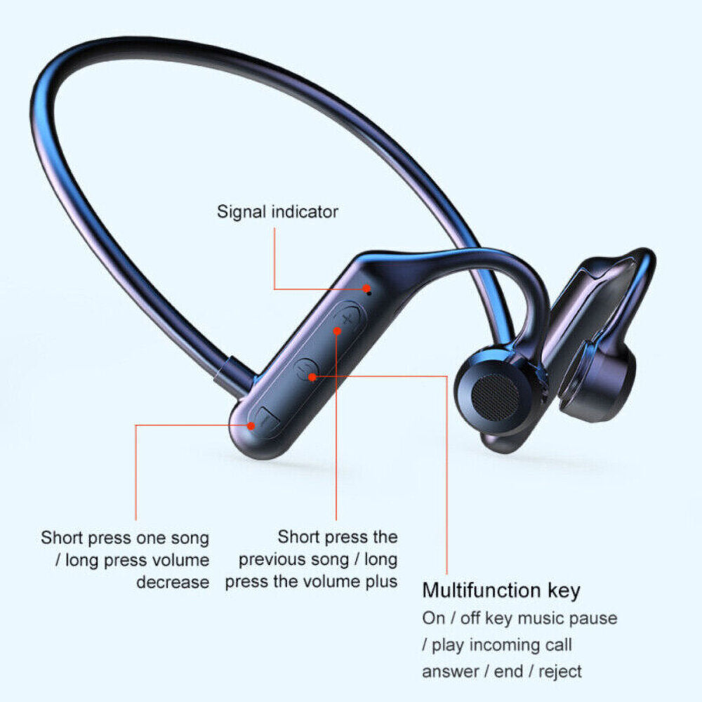 Bone conduction headphones wireless bluetooth sports headphones ear-hook headphones