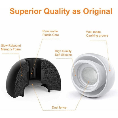 Gray - suitable for airpods pro memory foam earplugs with storage box silicone earmuffs airpods pro ear caps
