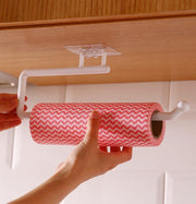 No punching kitchen special paper towel holder roll paper rack hanging rack plastic wrap storage rack toilet paper rag holder