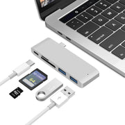 5-in-1 PRO Hub for TYPE C USB-C MacBook Pro/Air PRO 5-in-1 SlILVER 轉換器 擴充神器 五合一