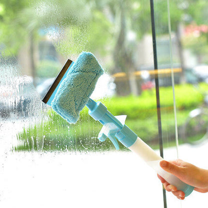 Multifunctional water spraying window glass cleaner window cleaner double-sided scraping glass cleaner brush