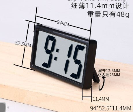 Electronic clock desktop portable black electronic clock