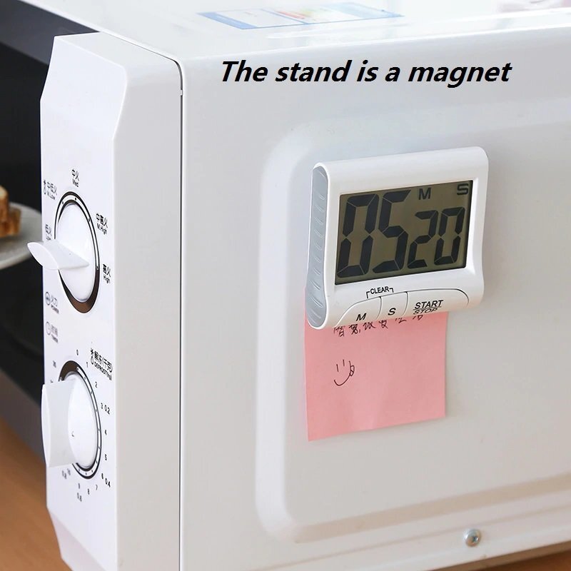 廚房計時器 帶支架磁鐵 廚房定時器 倒數計時器 電子提醒器