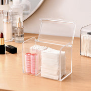 Crystal high-end cotton swab box flip-top cosmetic cotton box cosmetics lipstick storage box makeup remover cotton storage box storage box