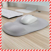 人體力學記憶啫哩手腕墊連滑鼠墊 滑鼠墊 凝膠腕墊 Mouse Pad 灰色 人體工學設計, 舒適承托
