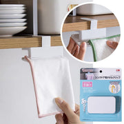Japanese towel storage clip housework dishwashing rag glove clip kitchen bathroom punch-free cabinet hand towel hanging clip traceless cabinet door