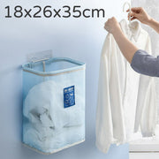 Wall-mounted mesh laundry hamper, foldable, large toy storage basket, organizing basket, clothes storage basket