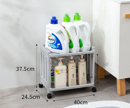 Bathroom storage rack, bathroom storage rack, laundry detergent rack, toilet storage rack, balcony storage, floor-standing multi-layer bathroom storage cabinet