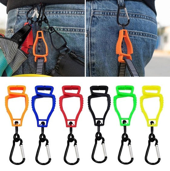 Plastic fixed clip belt clip labor protection glove clip glove clip hook outdoor supplies black universal clip